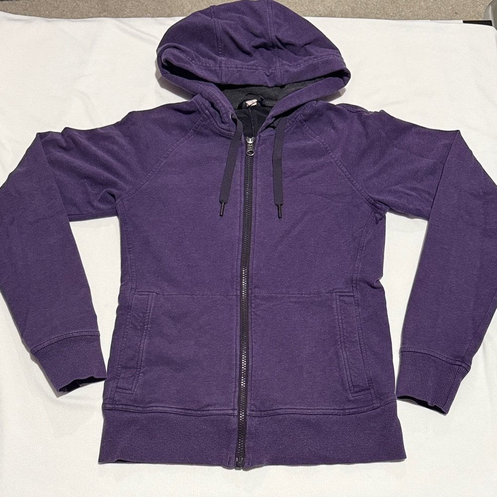 Lululemon Classic Full Zip Hoodie/Sweatshirt - Deep Plum Purple - Size 2